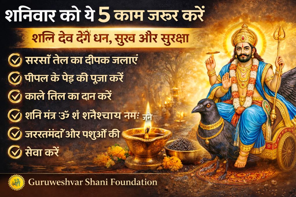 शनि की साढ़ेसाती के उपाय, शनिवार के 5 अचूक उपाय