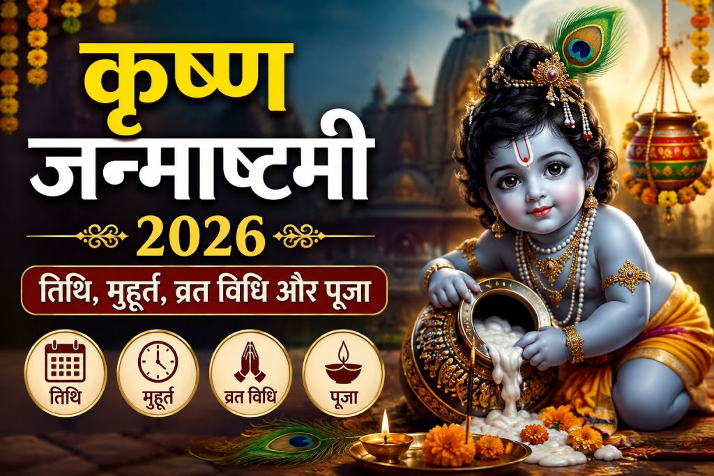 कृष्ण जन्माष्टमी 2026: तिथि, मुहूर्त, व्रत विधि और पूजा